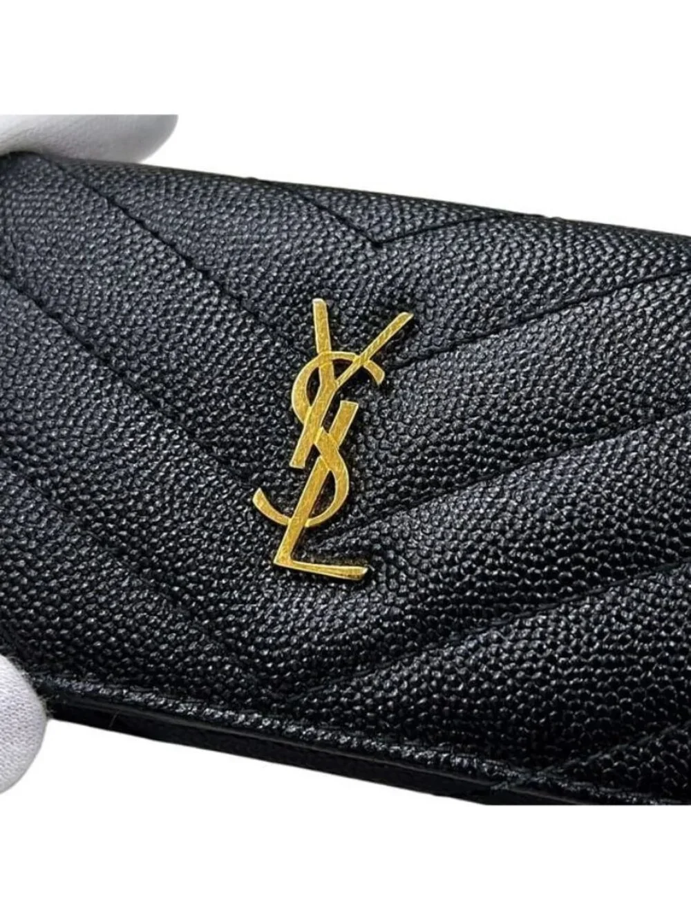★SOLD★ Saint Laurent Trifold Wallet Origami Tiny Black - Picture 10 of 10